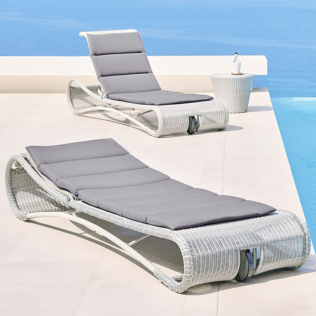 ESCAPE All-Weather Rattan SUN LOUNGER Is A MODERN Sun Bed Made In LUXURY Garden Furniture MATERIALS By CANE-LINE Rattan Garden FURNITURE.