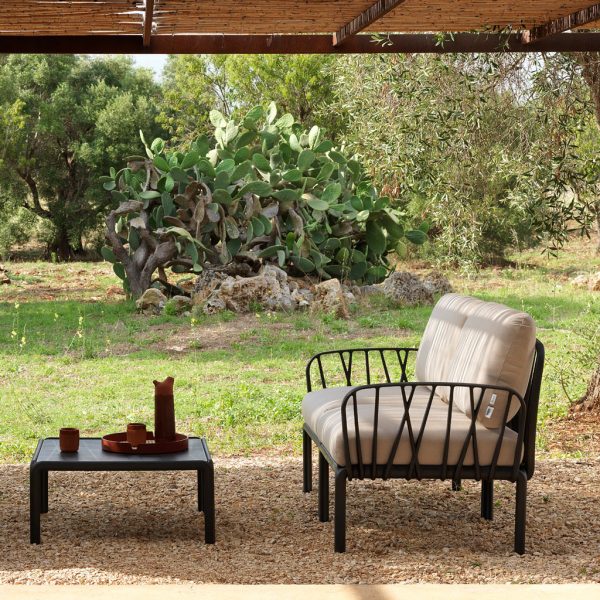 Anthracite Komodo MODULAR GARDEN SOFA - MODERN Outdoor Lounge Set In HIGH QUALITY Exterior Furniture MATERIALS By Nardi ITALIAN OUTDOOR FURNITURE Co.