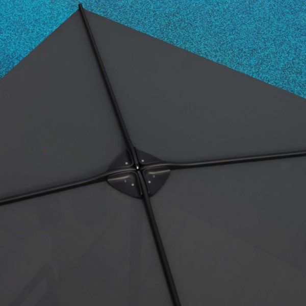 Oazz modern parasol is an easy to use parasol made in high quality shade materials by Royal Botania parasols company