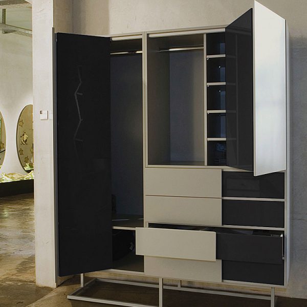 Quodes Teca Contemporary Wardrobe, Modern Chest of Drawers,Bedside Table, Dressboy. Luxury Design By Alfredo Häberli.