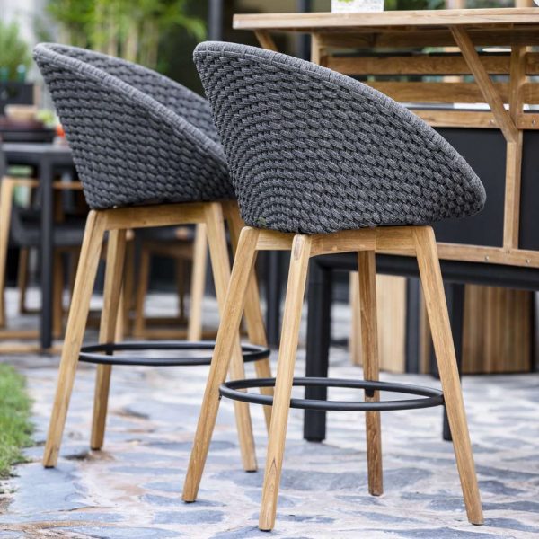 Peacock modern garden stool is a luxury outdoor bar chair in high quality exterior furniture materials by Cane-line garden furniture - Drop Kitchen Bar & Peacock MODERN Garden Bar Stool Is A LUXURY Outdoor BAR CHAIR In HIGH QUALITY Exterior Furniture MATERIALS By CANE-LINE Garden FURNITURE