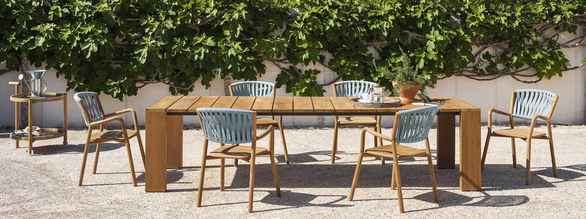 Piper Teak garden chair & modern garden dining chair by Rodolfo Dordoni in high quality outdoor furniture materials by Roda garden furniture