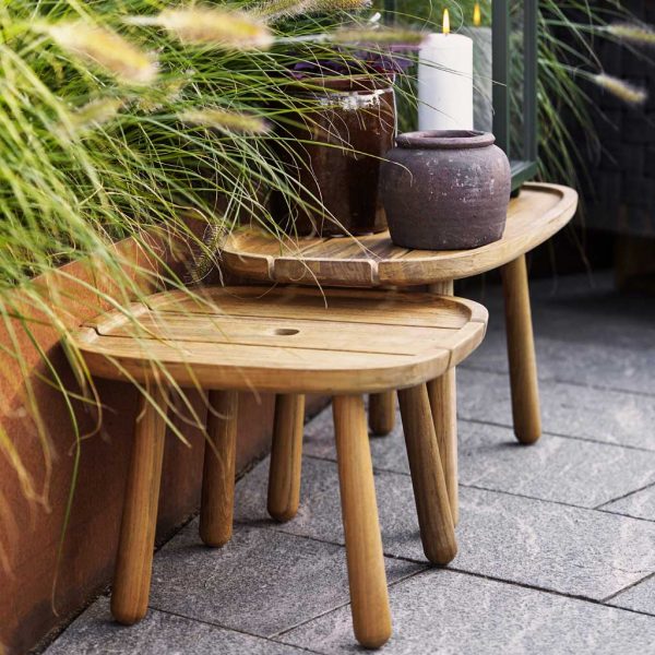 Royal Teak Side Tables & Royal TEAK Garden Dining Chair Is A MODERN OUTDOOR CARVER CHAIR In WFF High QUALITY Teak Furniture Materials By Cane-line TEAK FURNITURE
