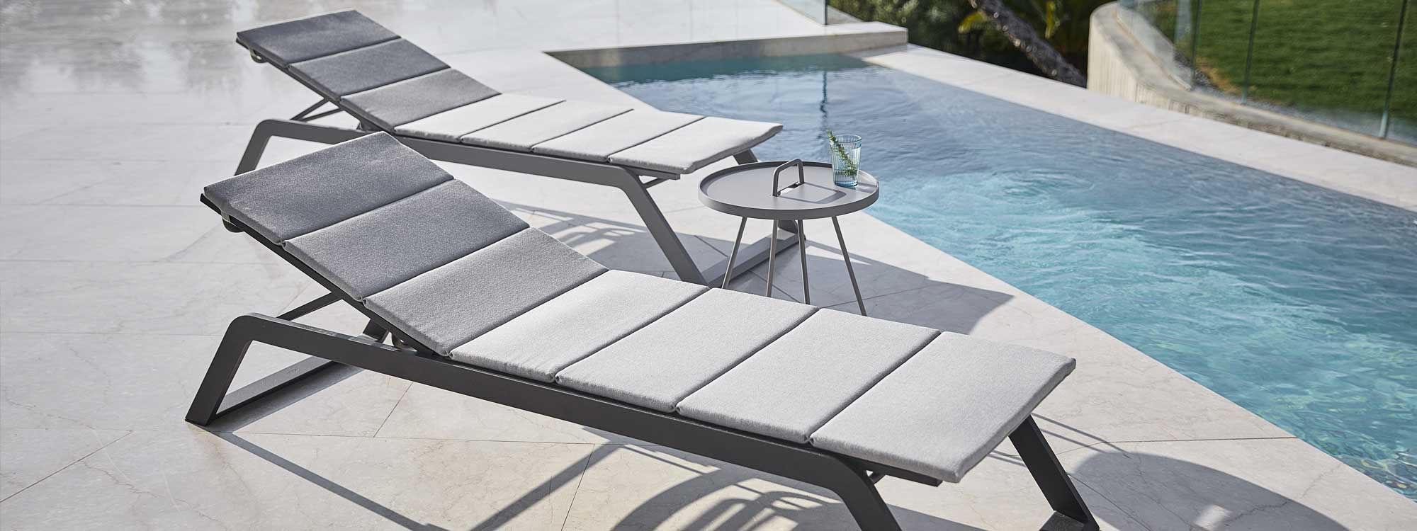 Siesta SUN LOUNGER Is A STACKABLE ADJUSTABLE Sunbed In HIGH QUALITY Outdoor Furniture Materials By Cane-line MODERN GARDEN FURNITURE