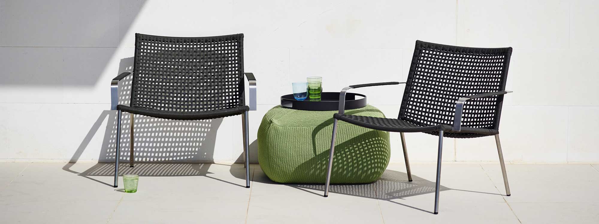 Straw OUTDOOR LOUNGE CHAIR Is A Garden EASY CHAIR In HIGH QUALITY Outdoor Furniture Materials By Cane-line DESIGNER EXTERIOR FURNITURE